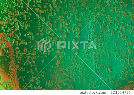 Wall with relief plaster. Textured backdrop, designer renovation, bas-relief. Changed color scheme. 123914755