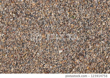 Asphalt road background, close view. Highway pavement texture macro view. Sand and stones. 123914758