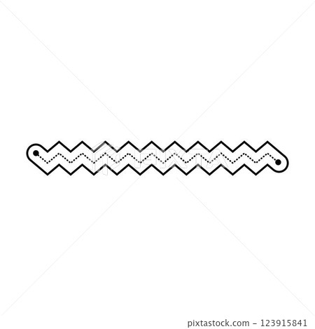 Tracing line dotted horizontal zig zag wavy element for kids worksheet Tracing line dotted horizontal zig zag wavy element for kids worksheet 123915841