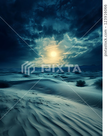 sand dunes in the desert 123916066