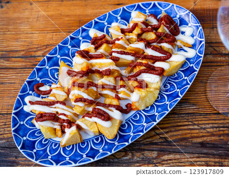 Delicious Patatas Bravas Delicious Patatas Bravas 123917809