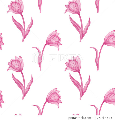 seamless pattern with pink tulips seamless pattern with pink tulips 123918543