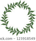 wreath with green leaves 123918549