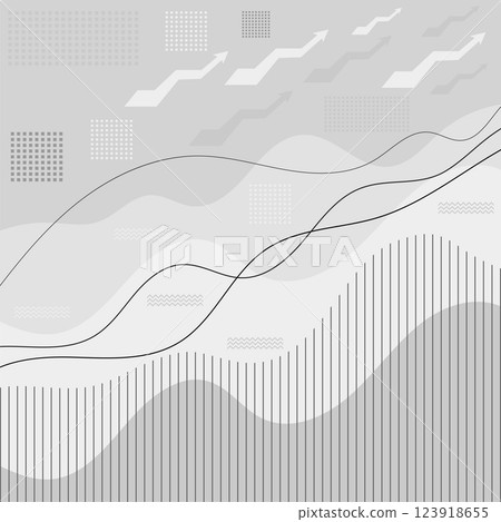 Vector Graphs, diagrams, parabolas, geometric shapes for presentation. Analysis data background. Business finance graphic chart. Concept template for growth, marketing 123918655