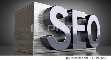 SEO, search engine optimization - metal typographical concept - 3D illustration SEO, search engine optimization - metal typographical concept - 3D illustration 123918810