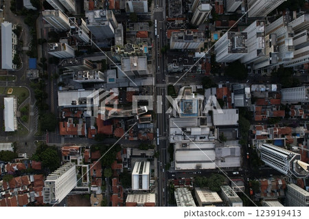 Urban landscape of Sao Paulo showcasing diverse architecture and streets Urban landscape of Sao Paulo showcasing diverse architecture and streets 123919413