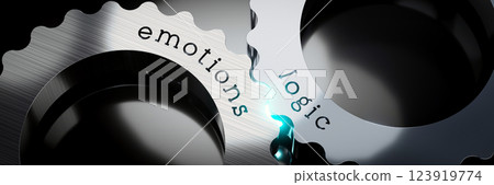 Logic, emotions - gears concept - 3D illustration Logic, emotions - gears concept - 3D illustration 123919774