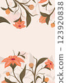 invatation/postcard with vintage flowers 123920838