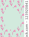 seamless invatation/postcard with tulips flowers 123920841