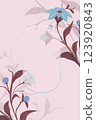 vintage invatation/postcard with flowers 123920843