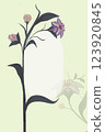 invatation/postcard with a bouquet of flowers 123920845