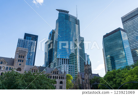 Downtown Montreal Skyline with Historic and Modern Architecture. Montreal, Quebec, Canada. Downtown Montreal Skyline with Historic and Modern Architecture. Montreal, Quebec, Canada. 123921069