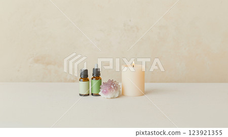 spa perfume bottle on white background 123921355