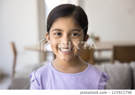 Head shot portrait of cute Indian girl Head shot portrait of cute Indian girl 123921796