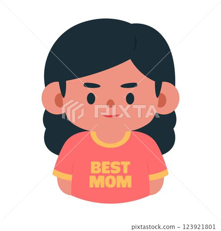 Best Mom Typography Isolated White Background Best Mom Typography Isolated White Background 123921801