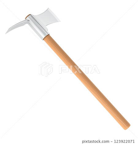 Pulaski Axe, wooden handle. 3D rendering 123922071