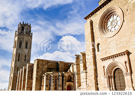 Image of the Seu Vella or New Cathedral, in Romanesque style, it is the emblematic monument of the city of Lerida, Catalonia, Spain Image of the Seu Vella or New Cathedral, in Romanesque style, it is the emblematic monument of the city of Lerida, Catalonia, Spain 123922610