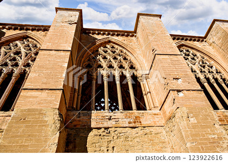 Image of the Seu Vella or New Cathedral, in Romanesque style, it is the emblematic monument of the city of Lerida, Catalonia, Spain 123922616