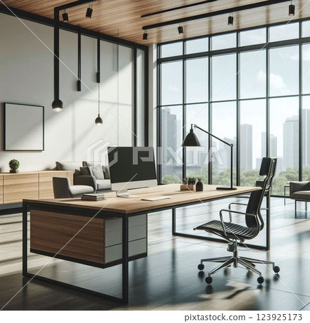 Minimalist business and desk 123925173