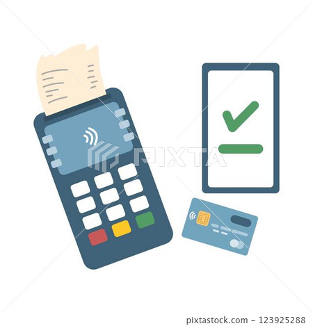 Contactless payment money transfer illustration 123925288