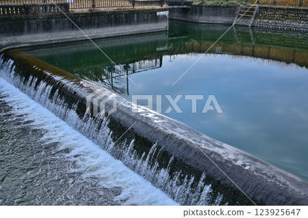 Suganuma Settling Pond, view from near Tenjin Shrine, Fukaya City Suganuma Settling Pond, view from near Tenjin Shrine, Fukaya City 123925647