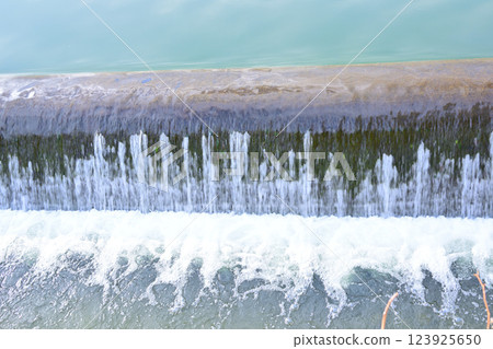 從深谷市天神神社附近看到的菅沼沉澱池 123925650