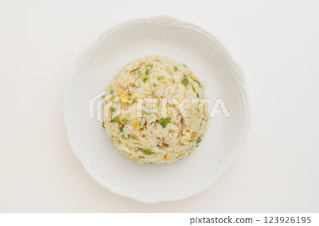 簡易炒飯(材質有蛋、蔥、香菇) 簡易炒飯(材質有蛋、蔥、香菇) 123926195