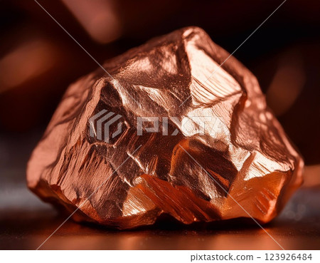 Close-up lump of copper 123926484