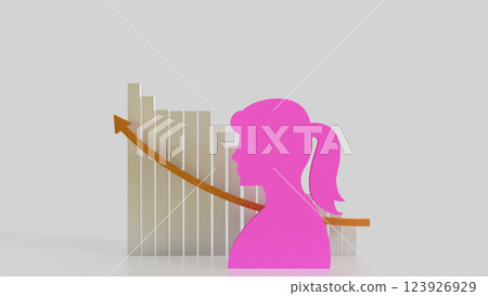 The Woman plat for female or feminine concept 3d Rendering. The Woman plat for female or feminine concept 3d Rendering. 123926929