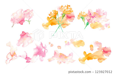 ：水彩畫。母親節康乃馨水彩插圖。母親節康乃馨背景向量插圖。 123927012