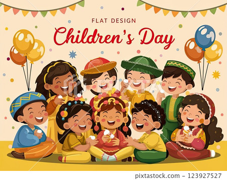 children's day background with Generative AI. children's day background with Generative AI. 123927527
