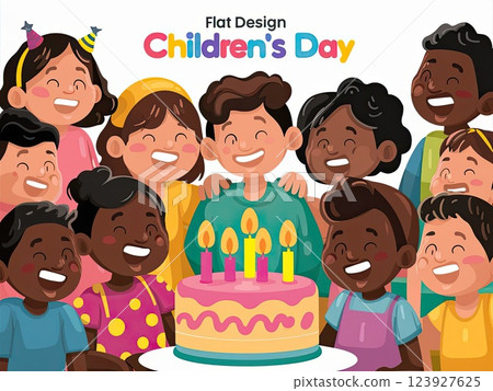 children's day background with Generative AI. 123927625