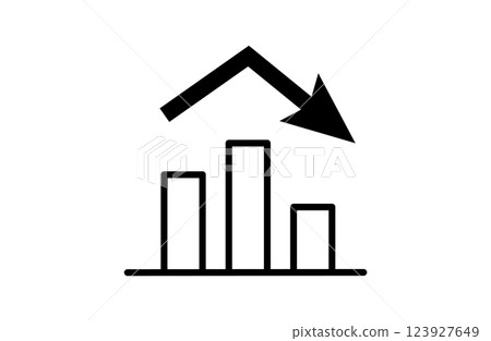 條形圖圖示向量插圖單色簡單黑色和白色 123927649