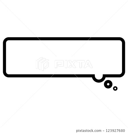 Rounded rectangular thought bubble_01 123927680