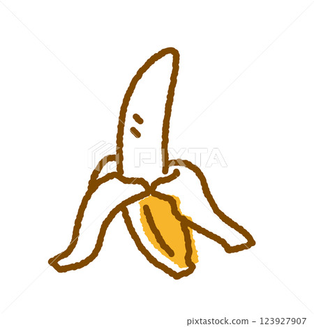 去皮的香蕉向量插圖 123927907