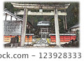 An old shrine that feels like a mysterious power spot 123928333