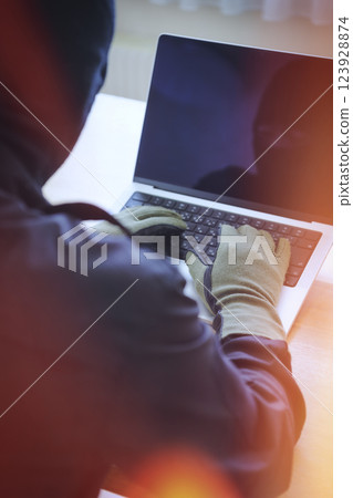Hacker and illegal part-time job (robbery) image Hacker and illegal part-time job (robbery) image 123928874