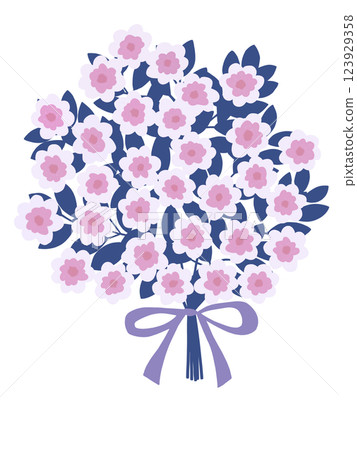 A bouquet of muted pink flowers 123929358