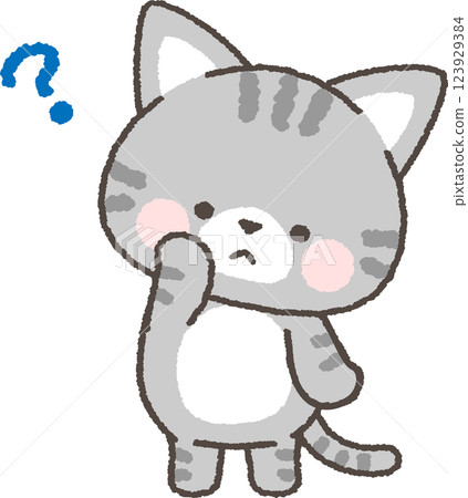 Cat tilting its head Cat tilting its head 123929384