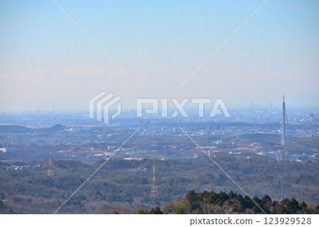從愛知縣瀨戶市岩洲山瞭望台看到的風景 從愛知縣瀨戶市岩洲山瞭望台看到的風景 123929528