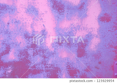 Metal sheet rusty faded texture. Peeling old paint. Background from a steel plate. 123929954