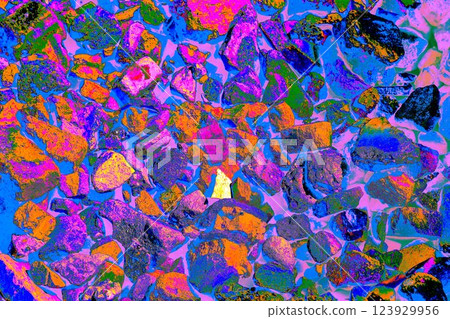 Pile of broken bricks, changed colors. Bright colorful background. Pile of broken bricks, changed colors. Bright colorful background. 123929956