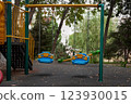 Small swing on the playground.  123930015