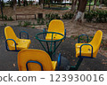 Children's carousel with yellow seats 123930016