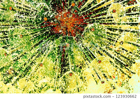 Fountain water flow. Splash of water in the fountain, abstract image. Changed color scheme. 123930662