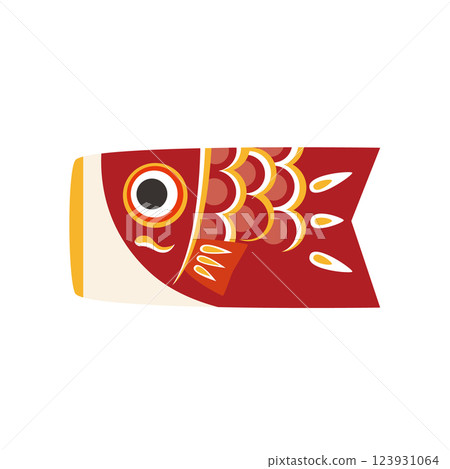 Simple carp streamer vector illustration Simple carp streamer vector illustration 123931064