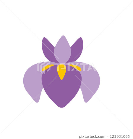 簡單的鳶尾花向量插圖 123931065