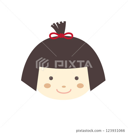 向量圖的可愛金太郎的臉 123931066