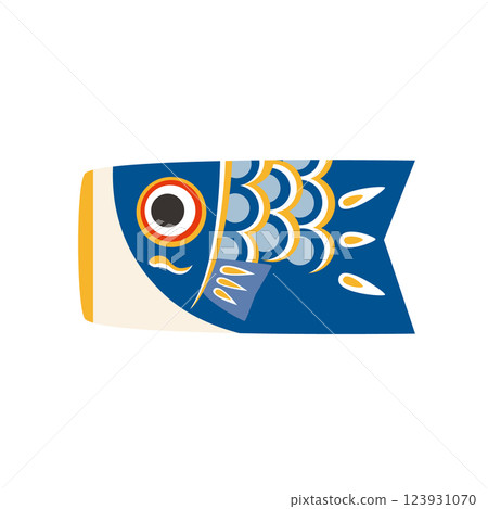 簡單鯉魚旗的向量圖解 123931070