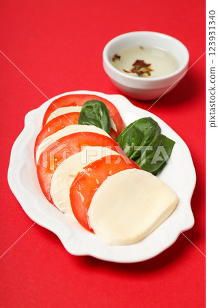 Salad Caprese, concept of tasty and delicious food Salad Caprese, concept of tasty and delicious food 123931340